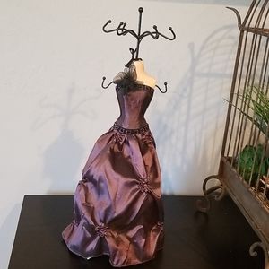 Ball Gown Mannequin Jewelry stand purple